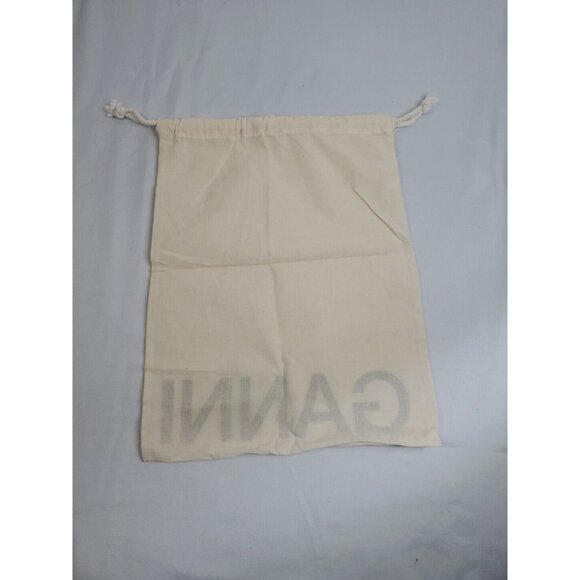 Ganni Logo Beige Drawstring Accessories Dust Bag Storage Protective Cover - Picture 7 of 9